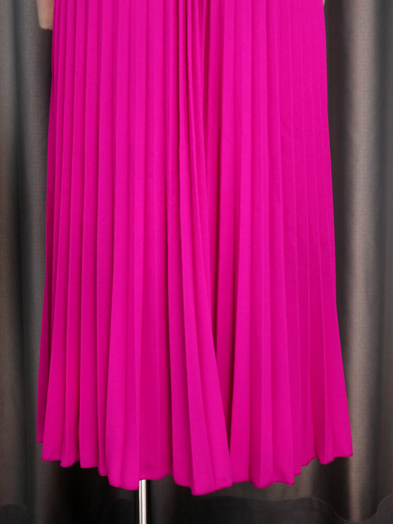 Women One Shoulder Slash Shoulder Formal Party Pleated Dress 24