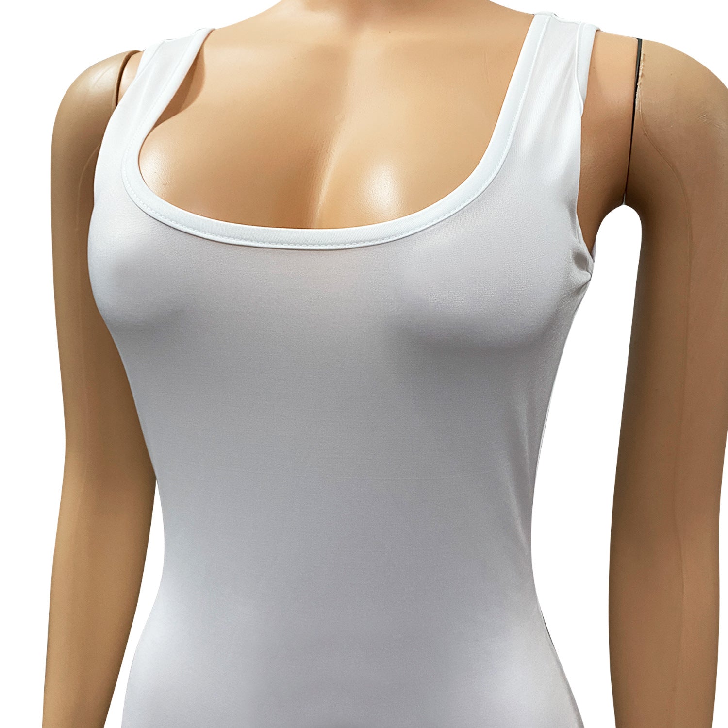 Summer Women's Sexy Tight Fitting Sleeveless Round Neck Dress 16