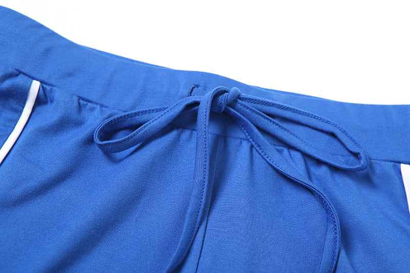 Women Summer Casual Style Long Sleeve Top and Shorts Two-piece Set 15