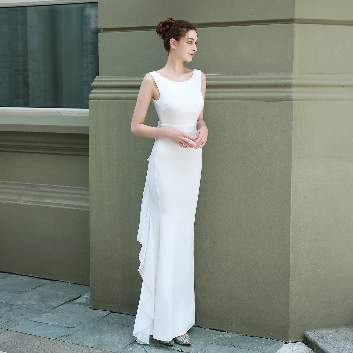 Backless Sequined Fishtail Gown Formal Event Dress