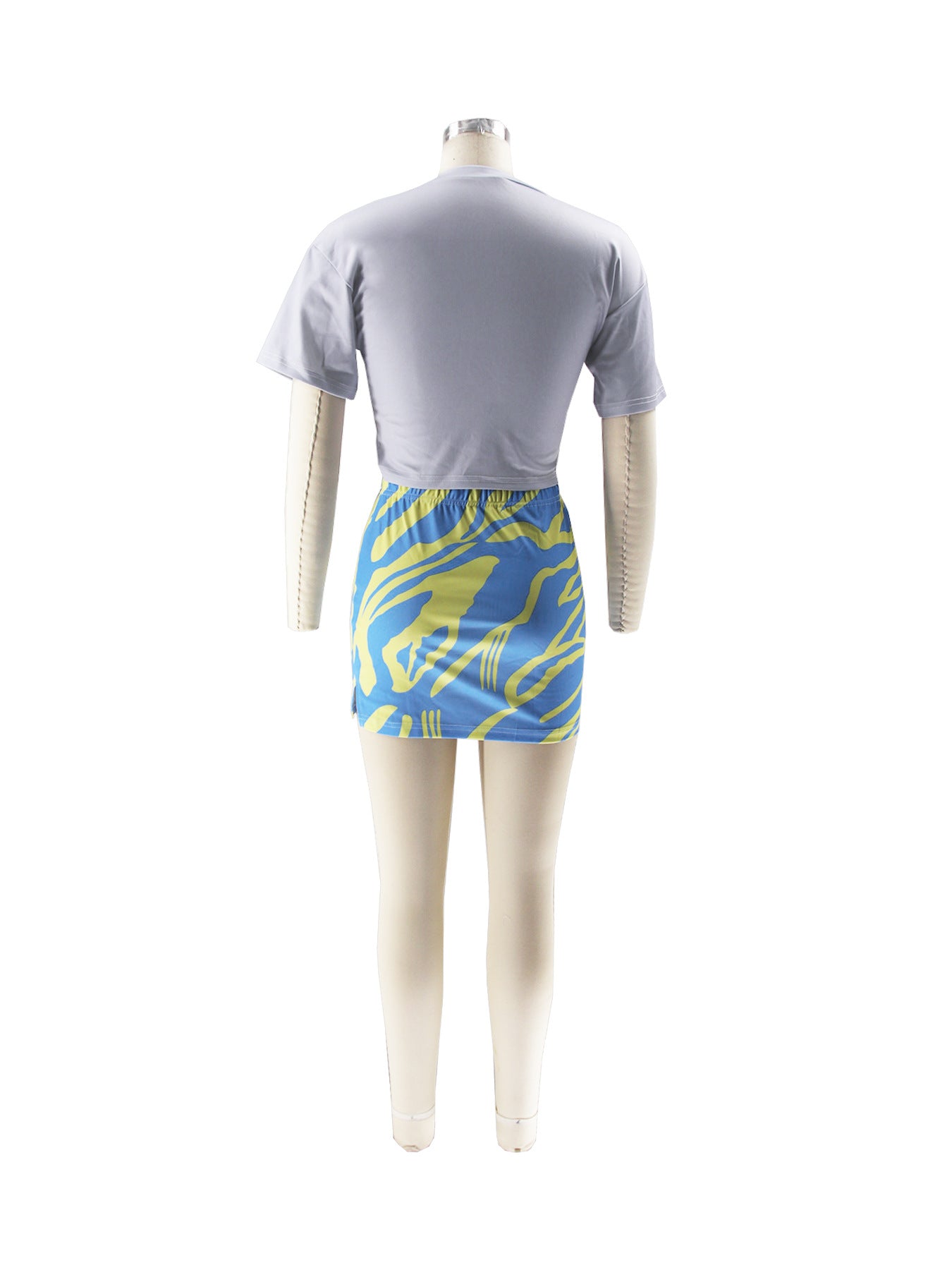 Women's Trendy Print Short-Sleeve T-shirt Shorts Two-Piece Set 20