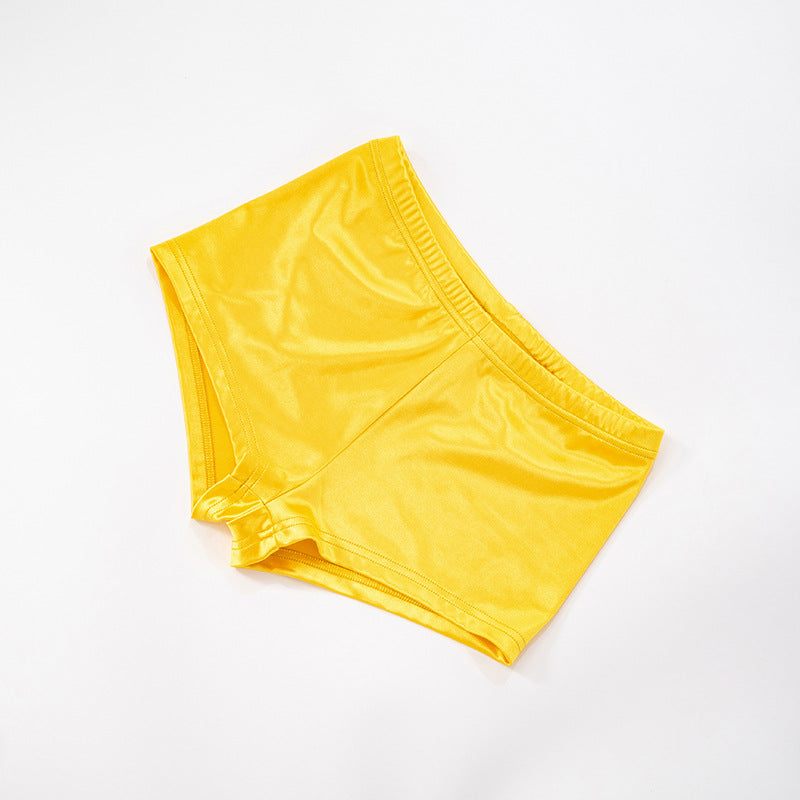 Women Sexy Halter Neck Swinging Neck Tie-Up Top Shorts Two-Piece Set 20