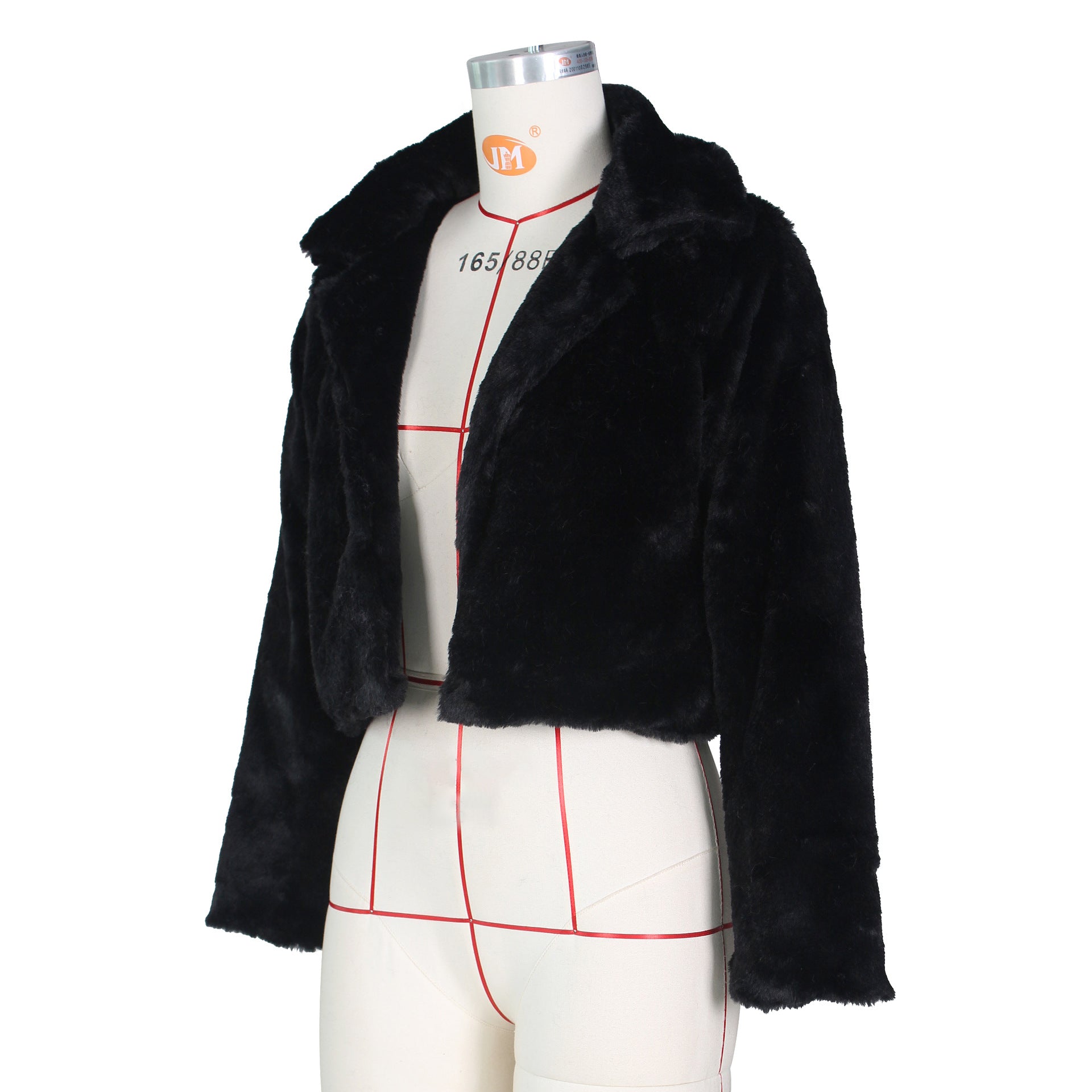 Women Loose Long Sleeve Fake Fur Jacket 36