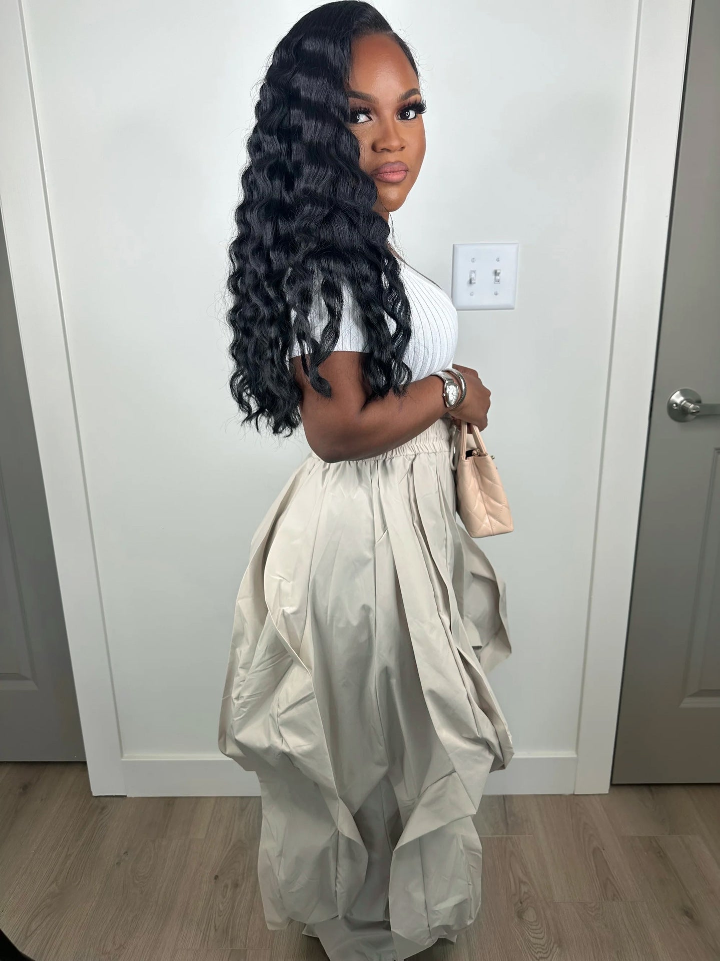 Elegant Career Cargo Patchwork Lace Bloomers 7