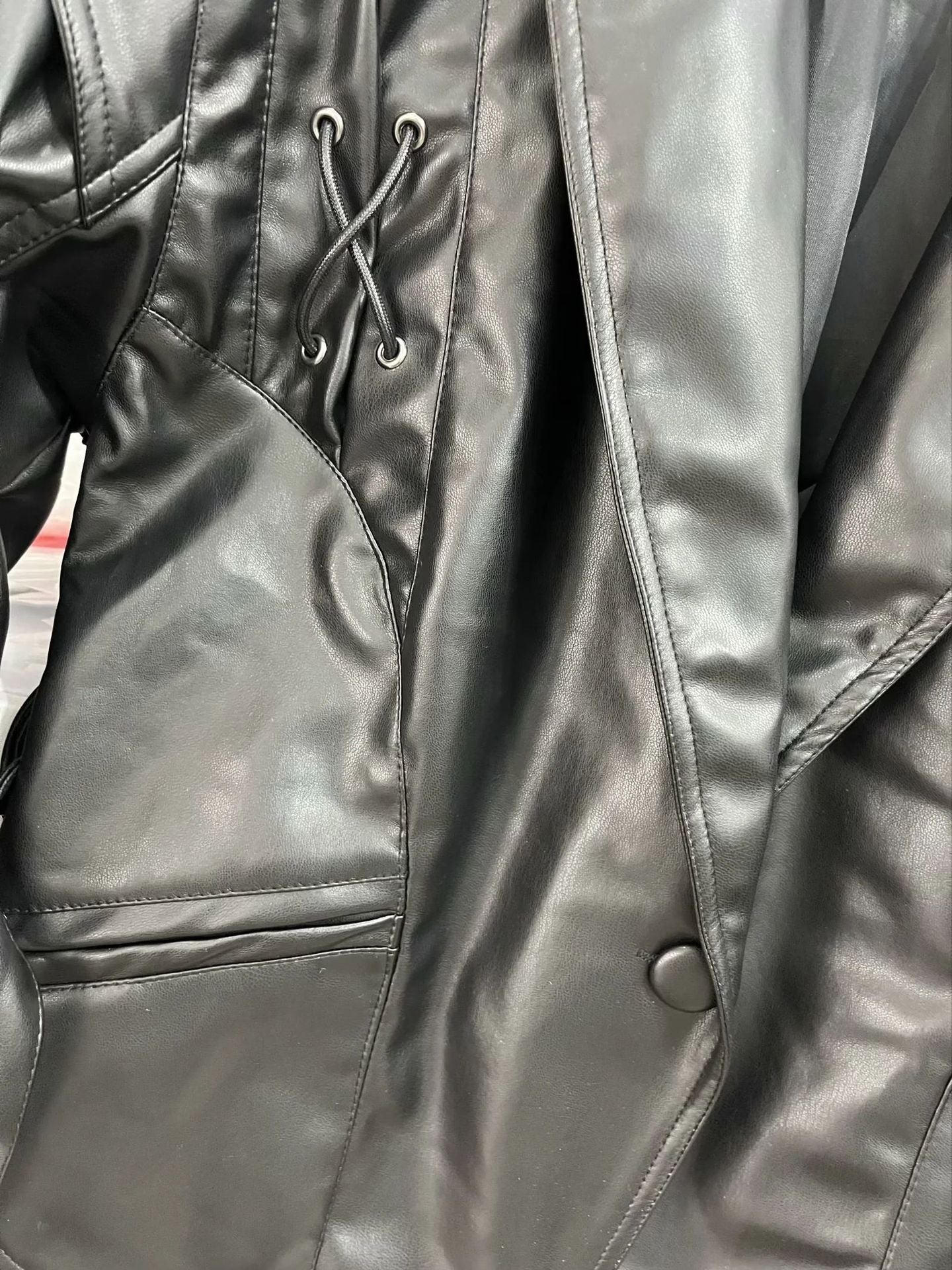 Women's American Retro Casual Faux Leather Jacket 24