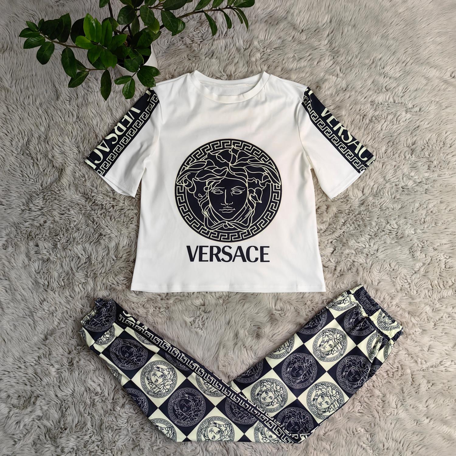 Women Print Top and Pants Two Piece Set