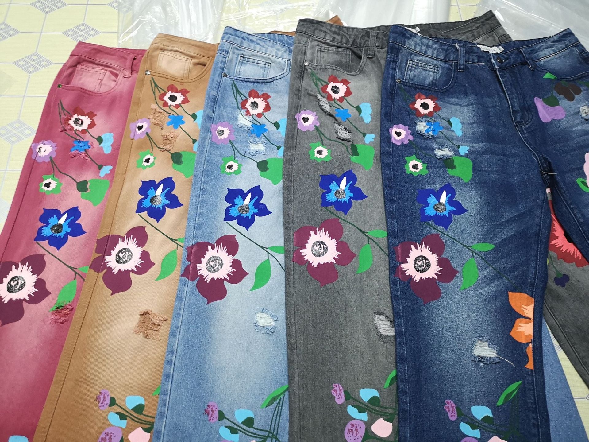 Women printed Denim Pants 12