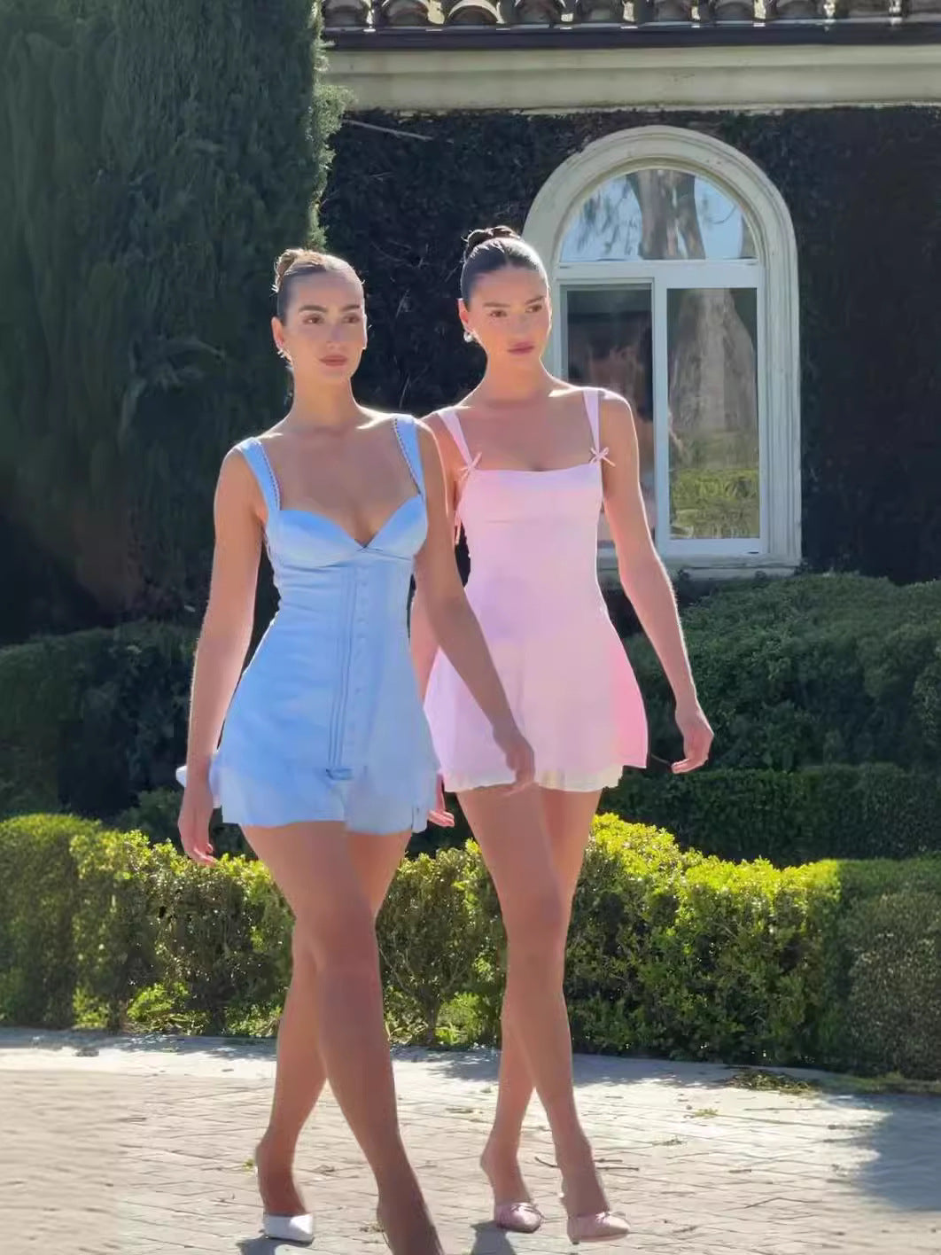 Sexy Low Back Slim Waists Lace-Up Strap Slim Waist Mini Dress 5