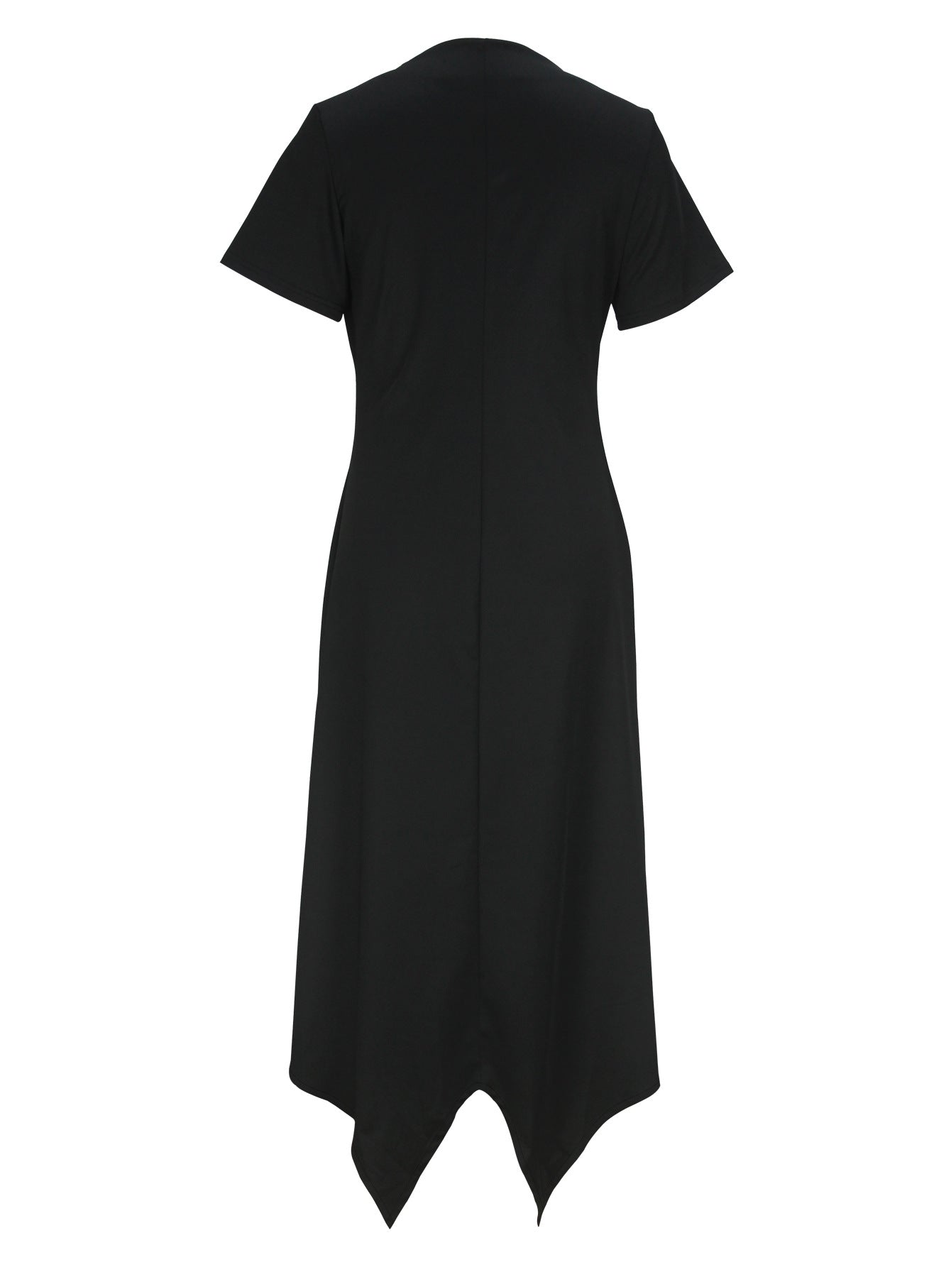 Women Elegant Irregular Side Button Dress 6