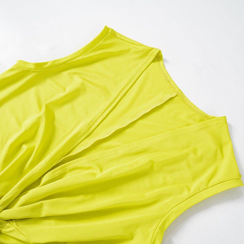 Women's Summer Solid Color Sexy Deep V Hollow Slit Slim Long Dress 29