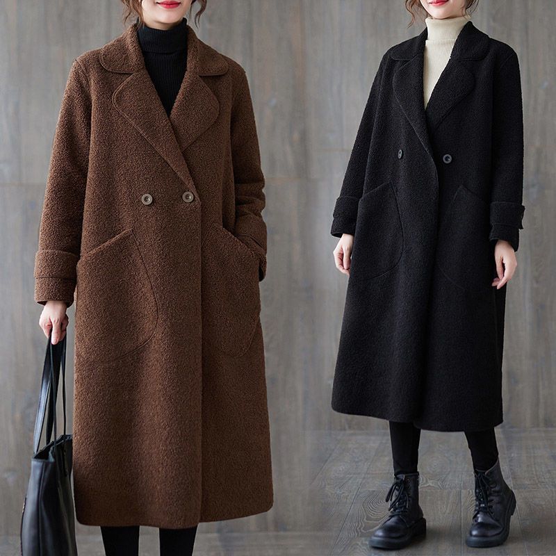 Plus Size Women Autumn and Winter Loose Retro Jacket 7