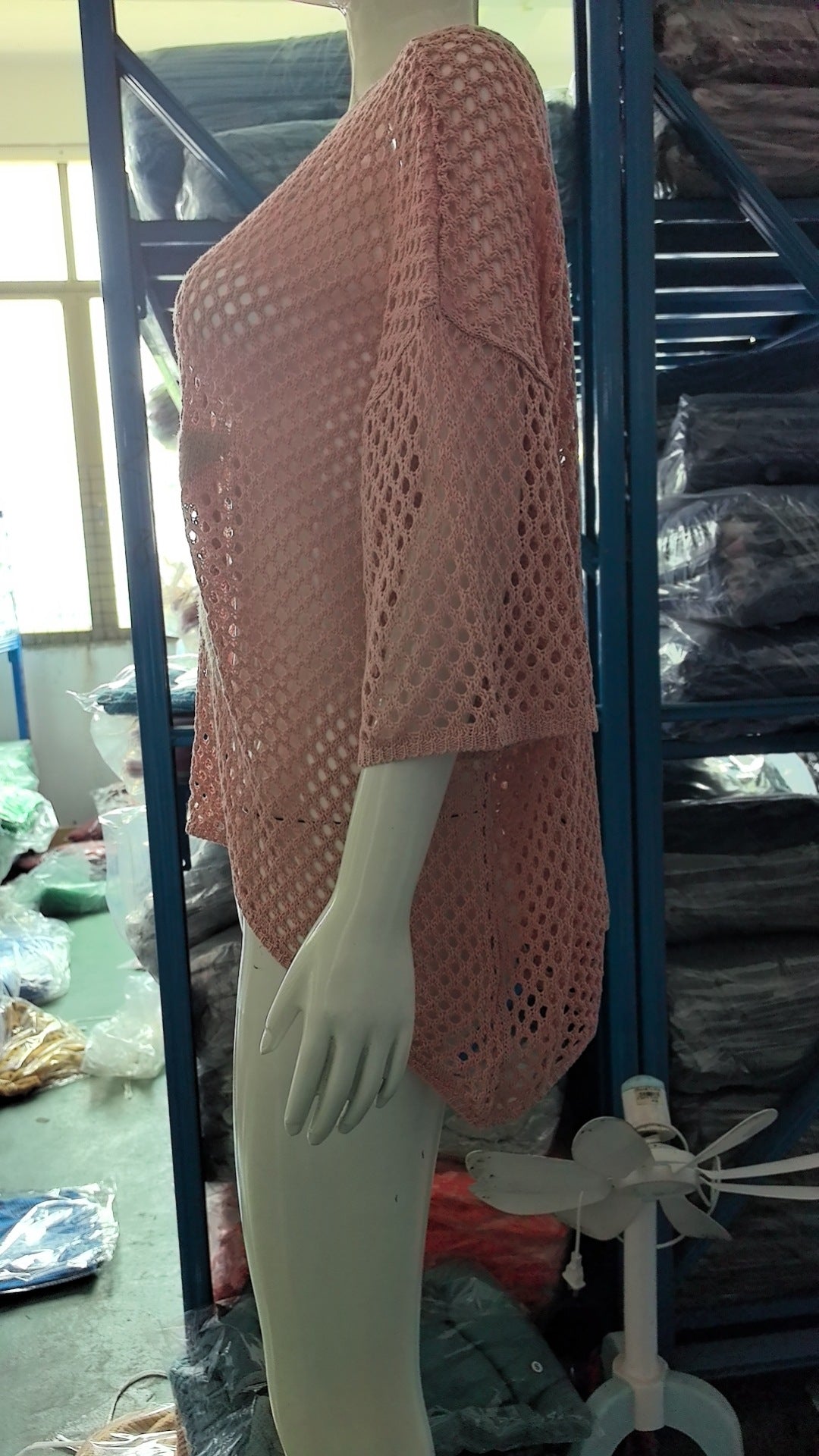 Summer five-star Round Neck Knitting shirt women's three-quarter sleeve top 7