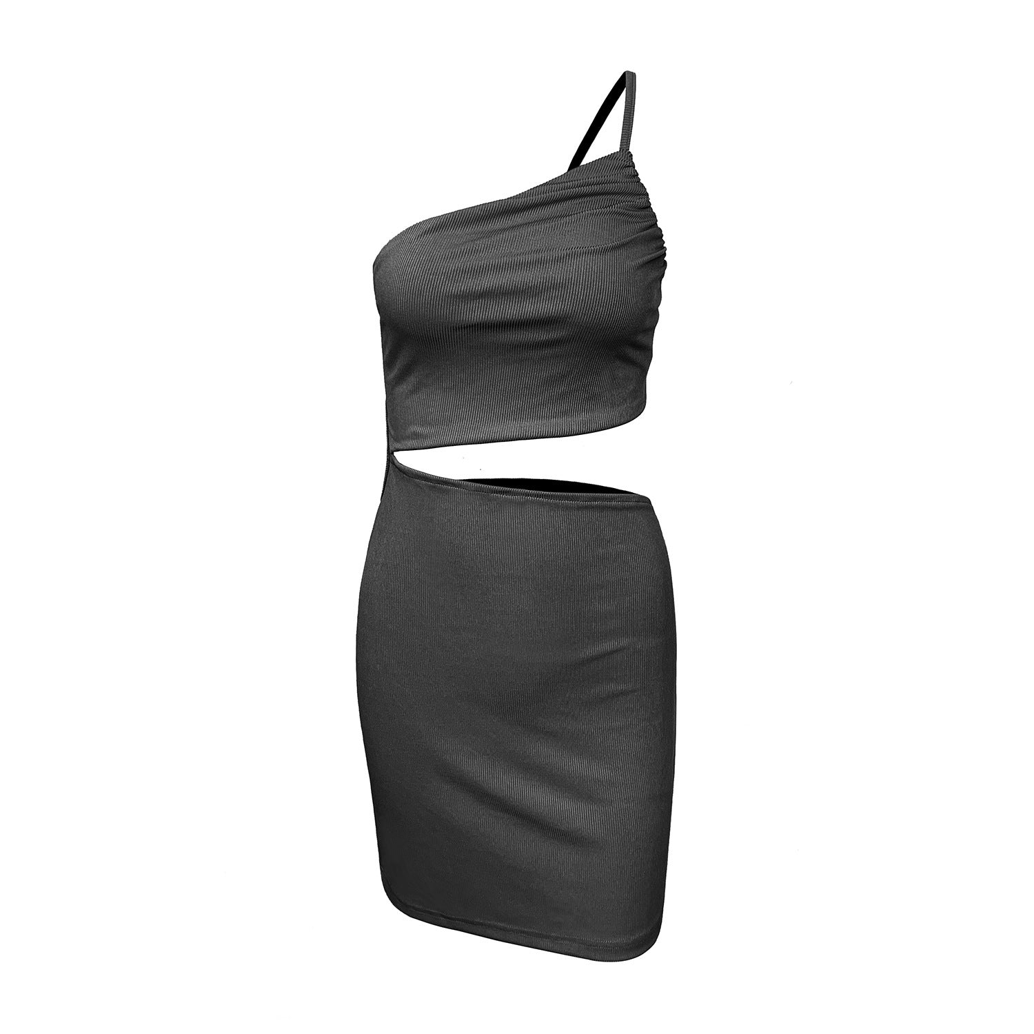 Women Summer Cut Out One Shoulder Bodycon Dress 3