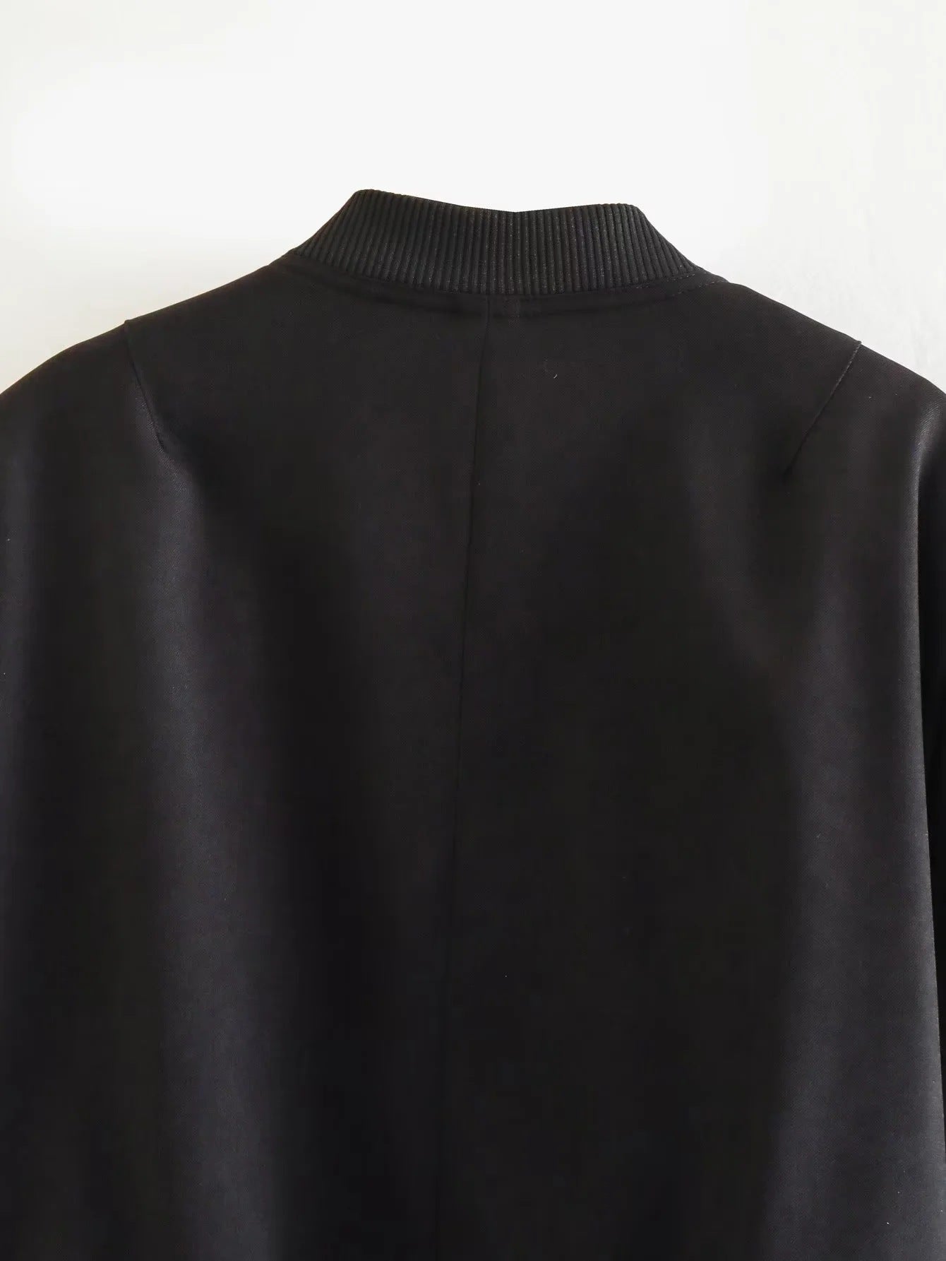 Women's Bomber Jacket Spring and Autumn Pocket Long Sleeve Casual Single Breasted Coat 78