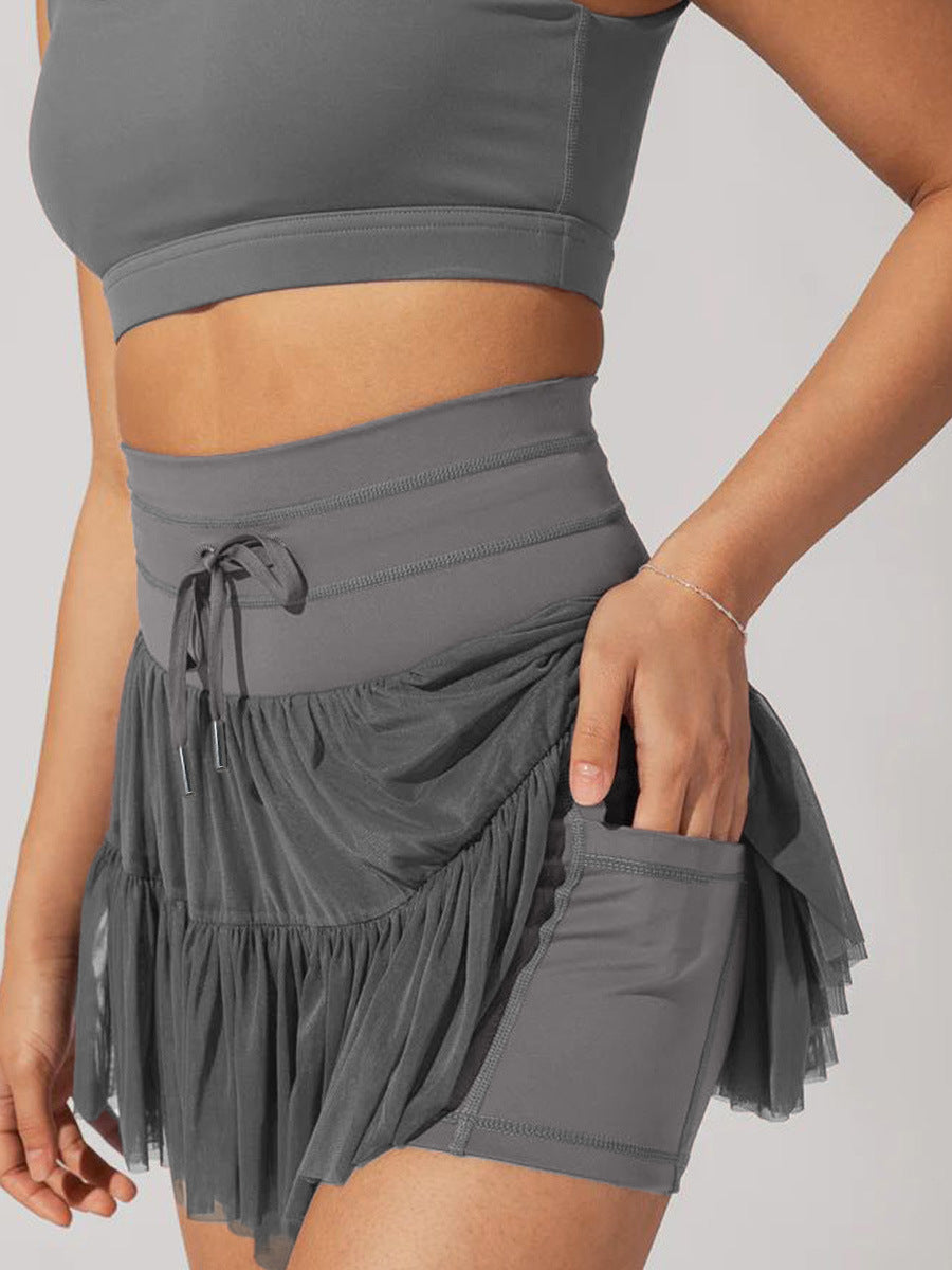 Women Summer Lace-up Pleated Skirt 21