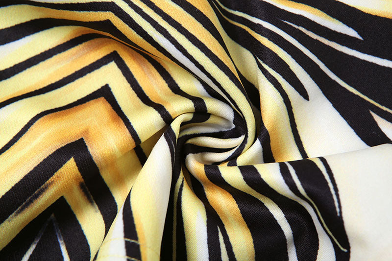 Summer Women's Zebra Print Deep V-Neck Top & Slim Shorts Set 16