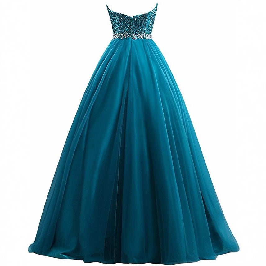 Women Burgundy Strapless Prom Evening Dress（Processing time need 3-6 days） 17