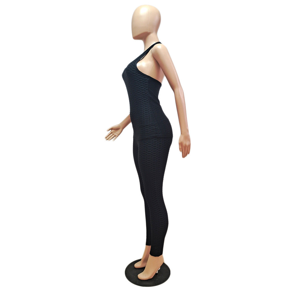 Autumn Winter Women's Sexy Home Workout Three-Piece Butt Lifting Yoga Set 15