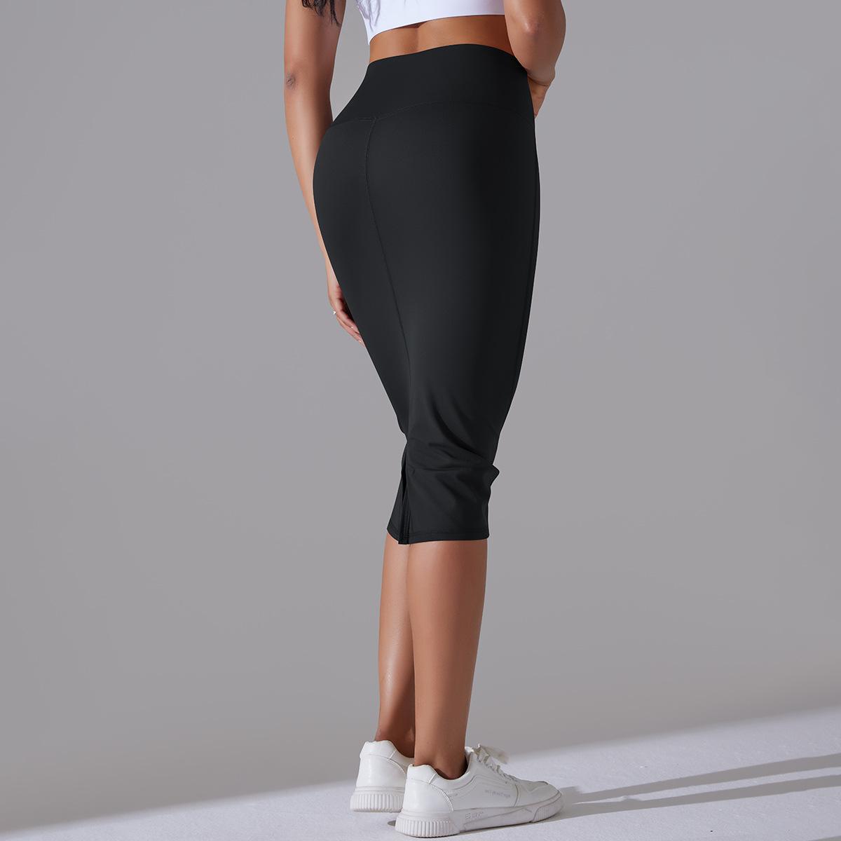 Women High Waist Stretch Slit Sports Skirt 43