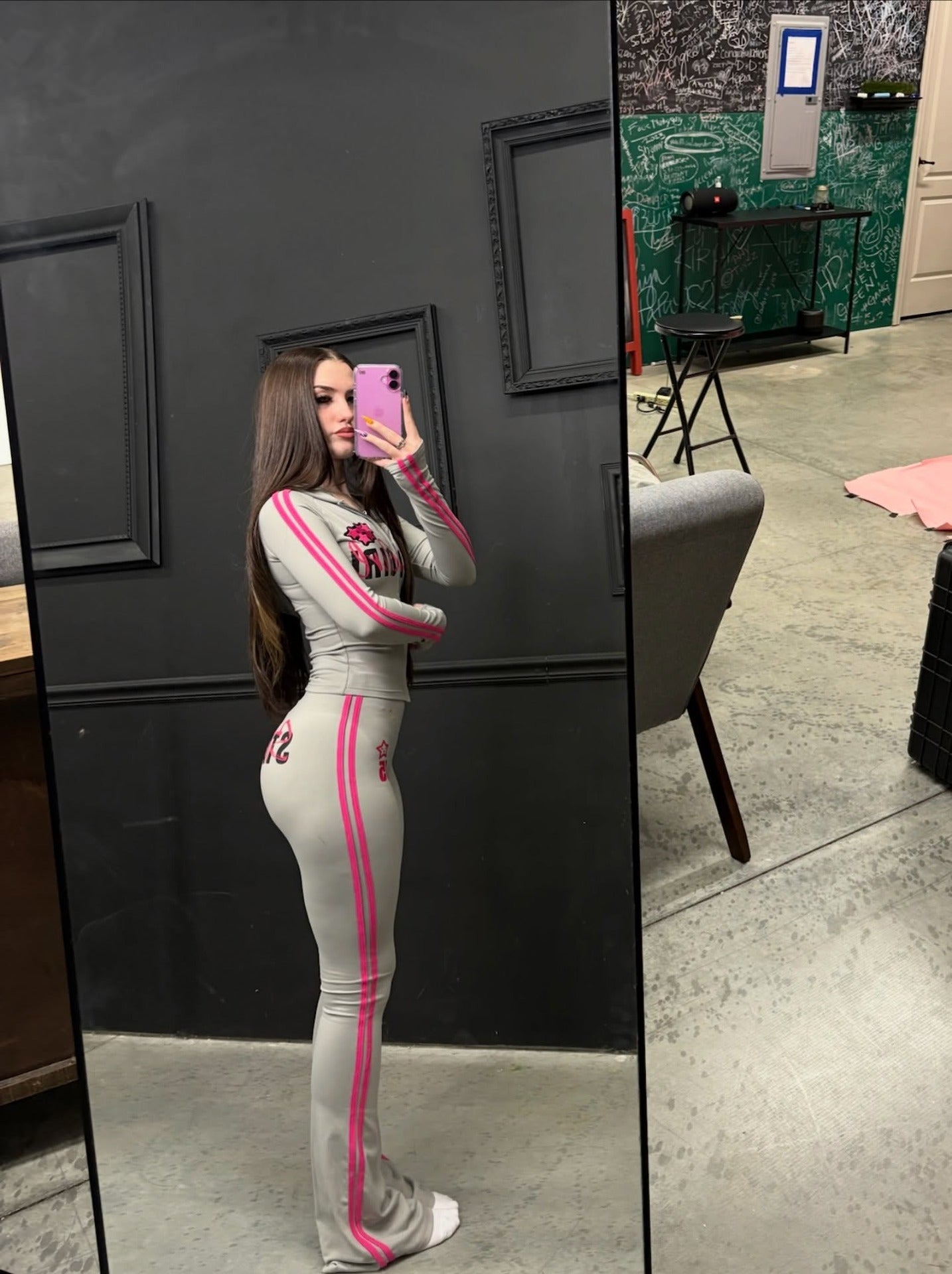 Women Top and Fitness Bell Bottom Two-Piece Set 5