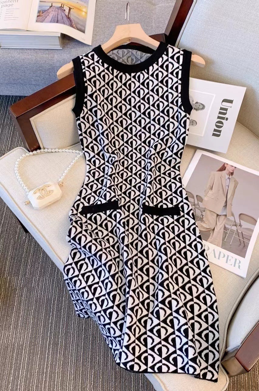 Women Sleeveless Bodycon Knitting Dress 5