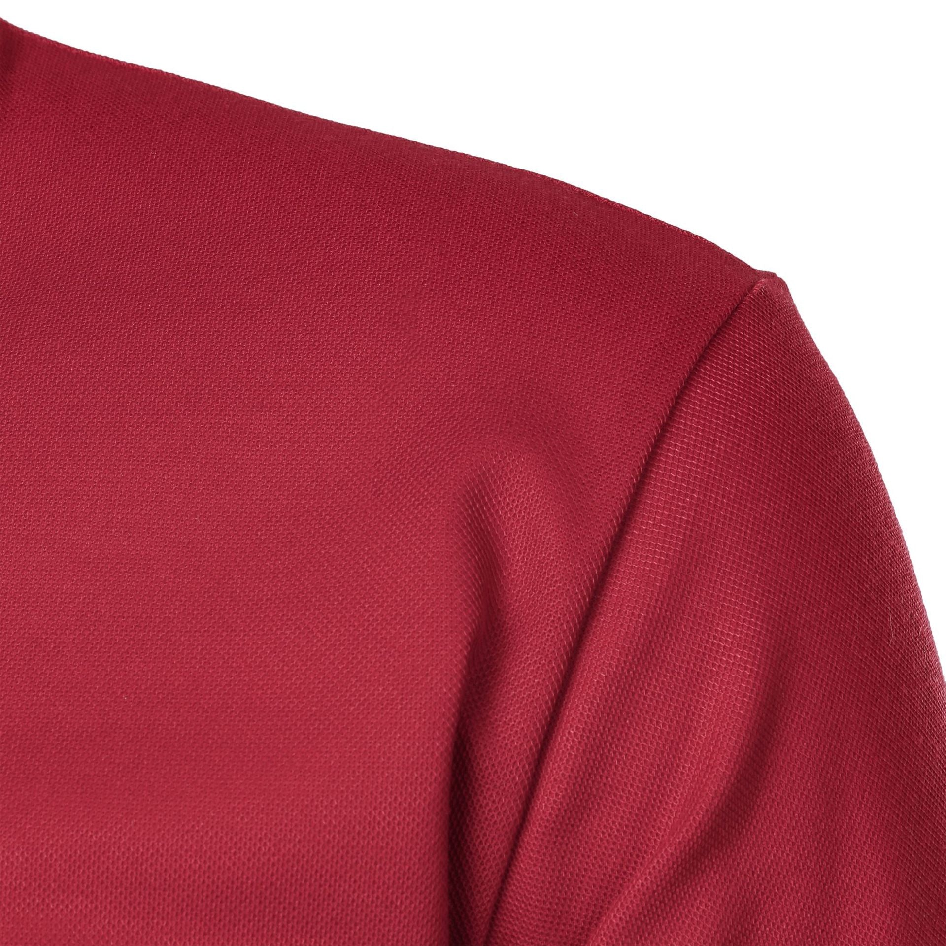 Men's Summer Solid Short Sleeve Polo T-shirt 34