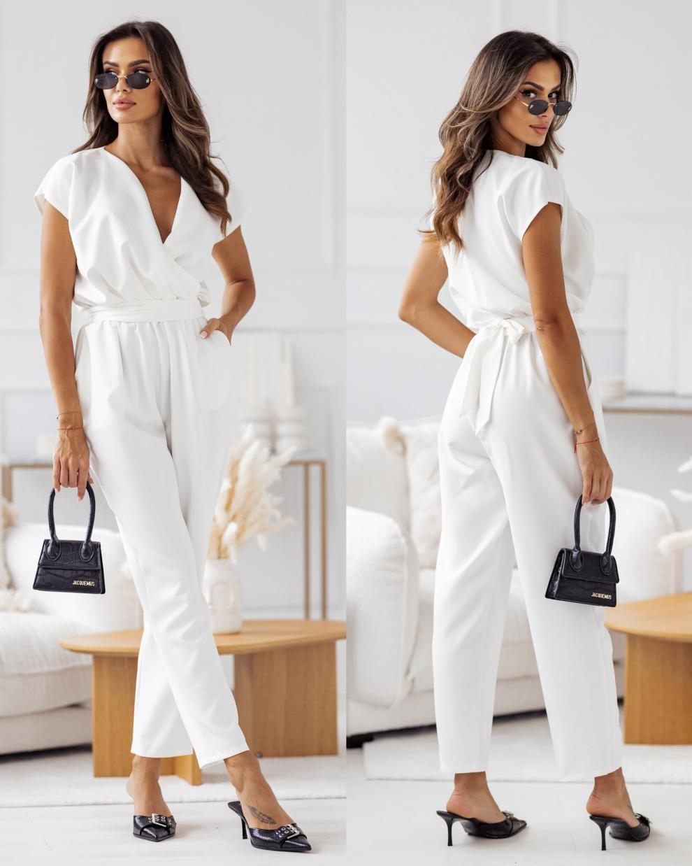 Summer Fashion Solid Color Slim Fit Short Sleeve Jumpsuit 5
