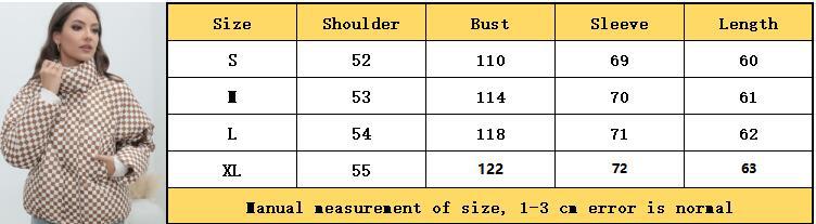 Plaid Plus Size Women's Coat Warm Down Jacket Cotton Padded Coat 10