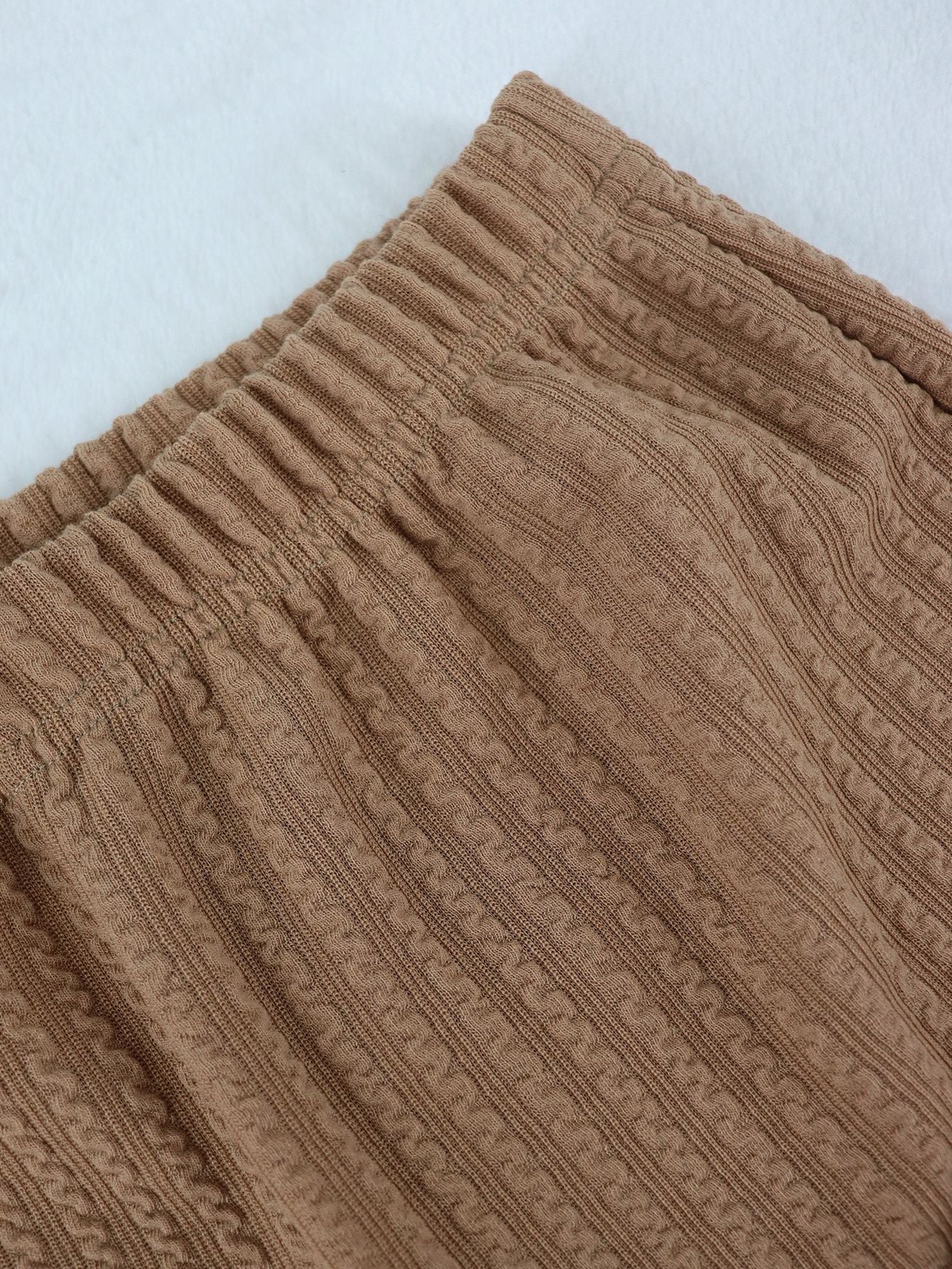 Women's Casual Sleeveless One Shoulder Crop Top Loose Wide Leg PantsTwo Piece Set 8