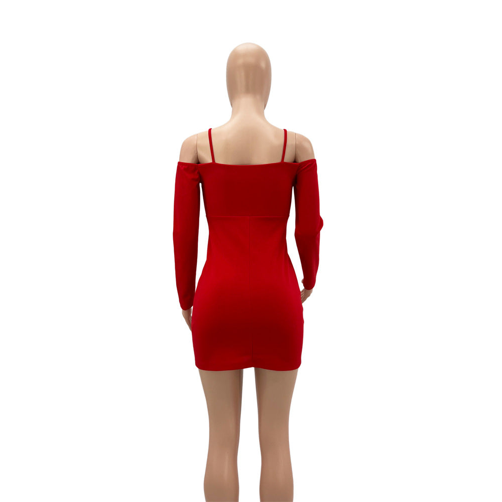 Women Sexy Strapless Strap Bodycon Dress 16