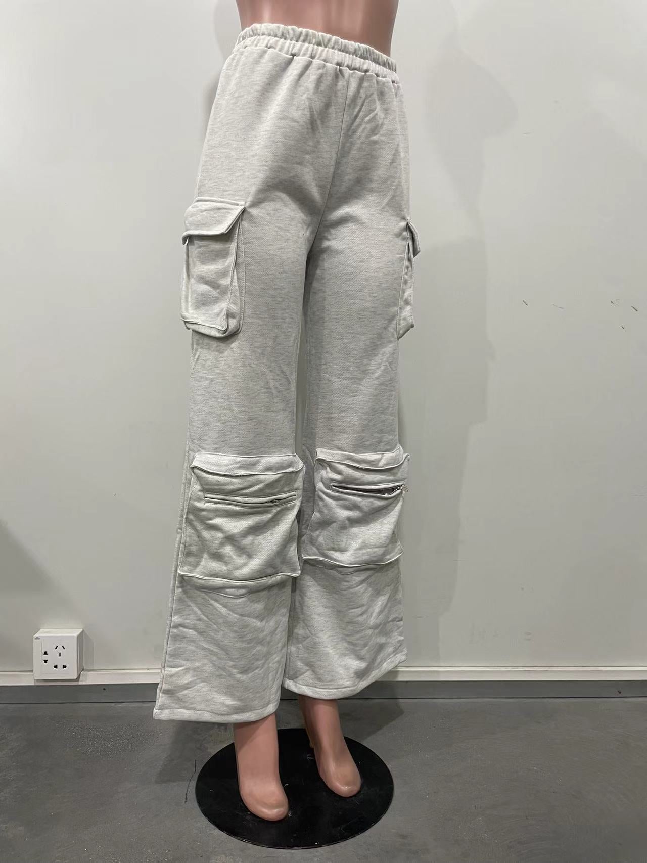 Autumn Women's Straight Trousers Cargo Pants 5