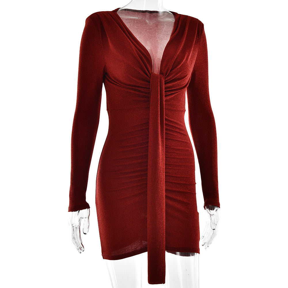 Women Party V-neck Sexy Bodycon Dress 13