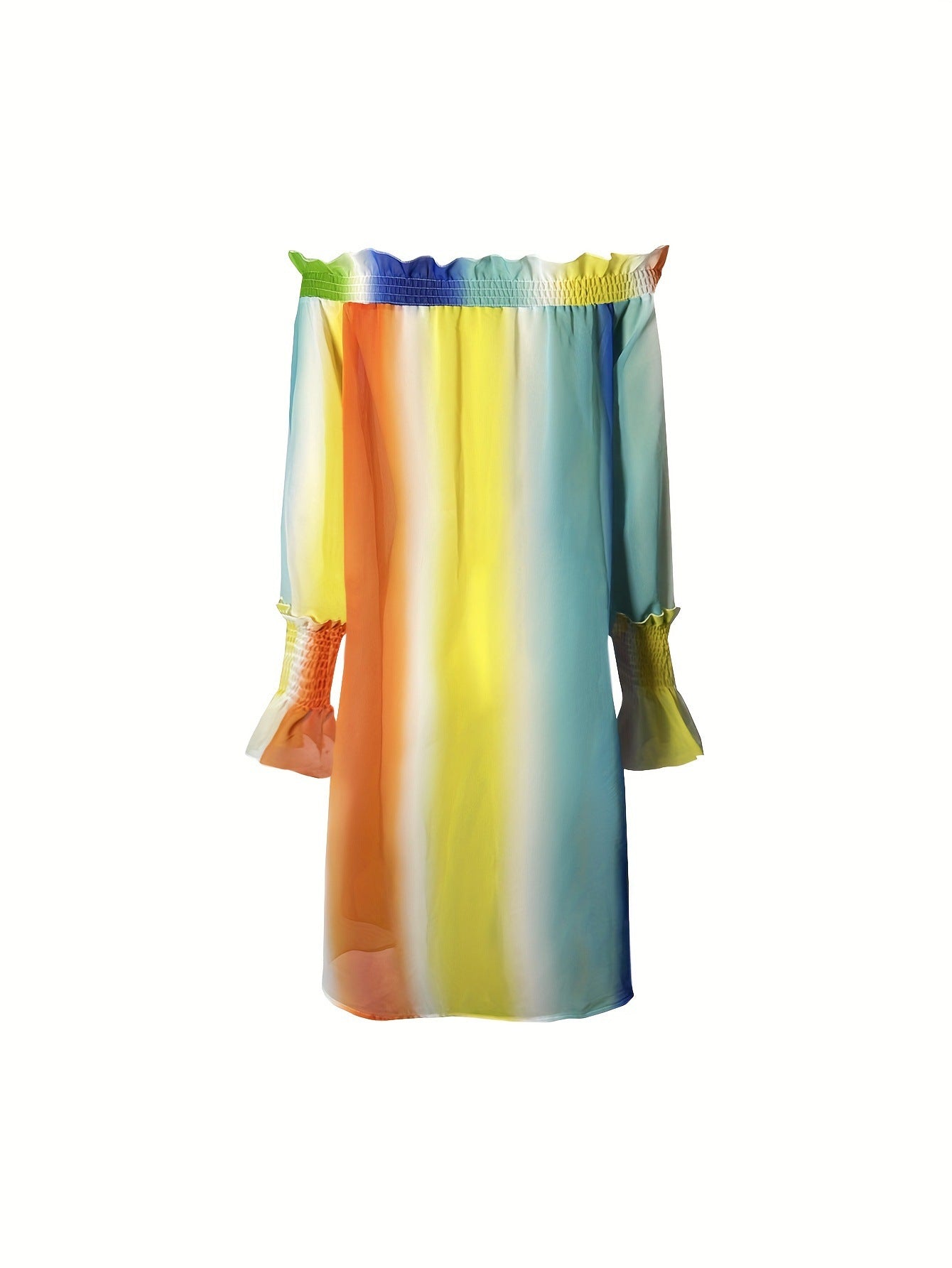 Women's Chiffon Colorful Printed Irregular Off-Shoulder Off Shoulder Jumpsuit 6