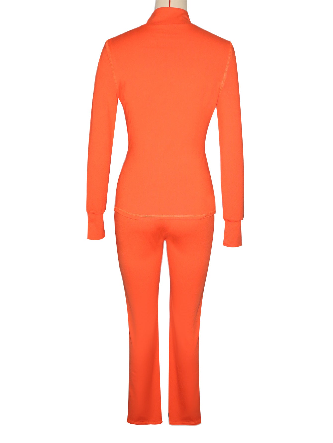 Fashion Casual Sportswear Set Women's Long-Sleeve Zip-Up Slim Fit Two-Piece Pants Set 8