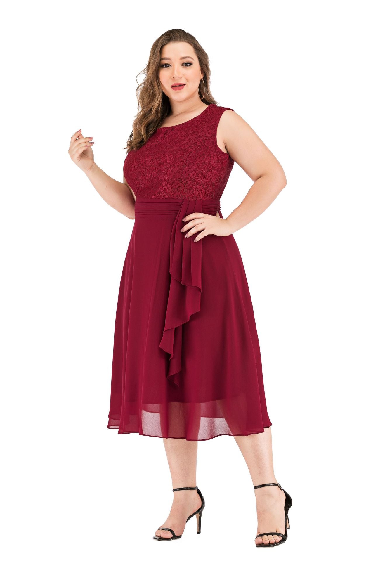 Women chiffon lace dress 92