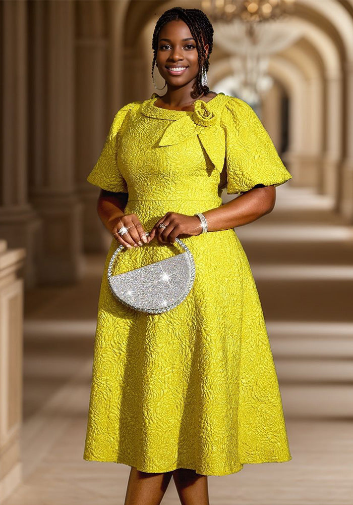 Plus Size African Women flower dress