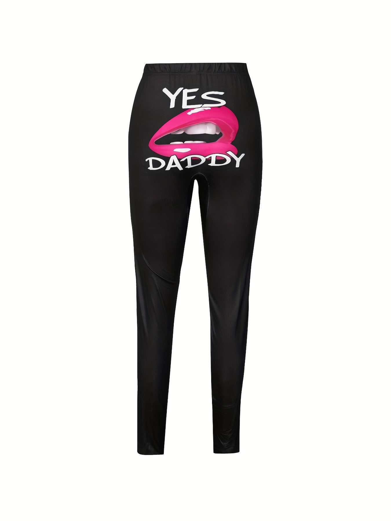 Casual Tight Fitting Letter Printed Trousers Yoga Pants 39