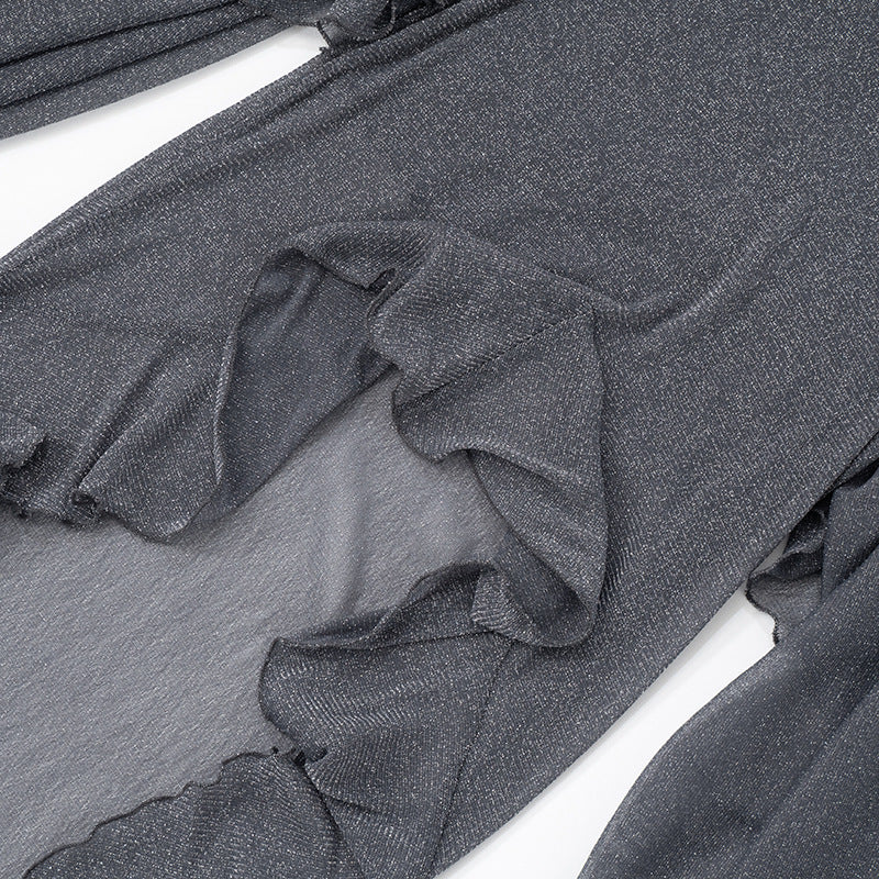 Women sexy Strapless Backless See-Through dress 14