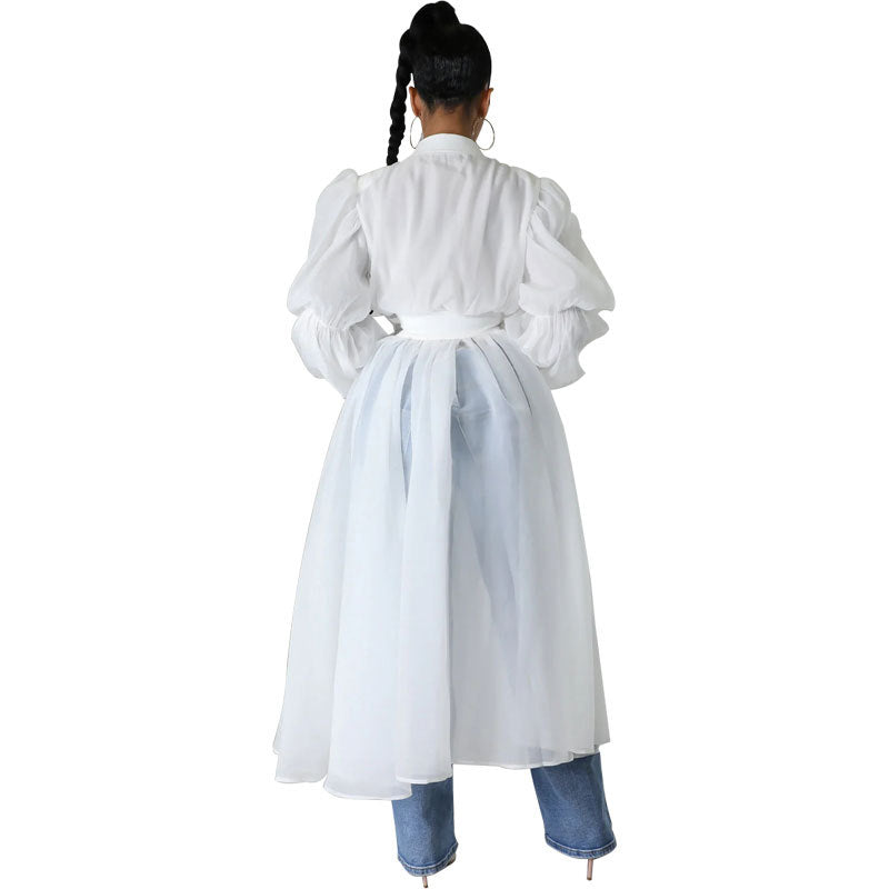 Women's Autumn Fashion Solid Color Long Sleeve Chic Dress 7