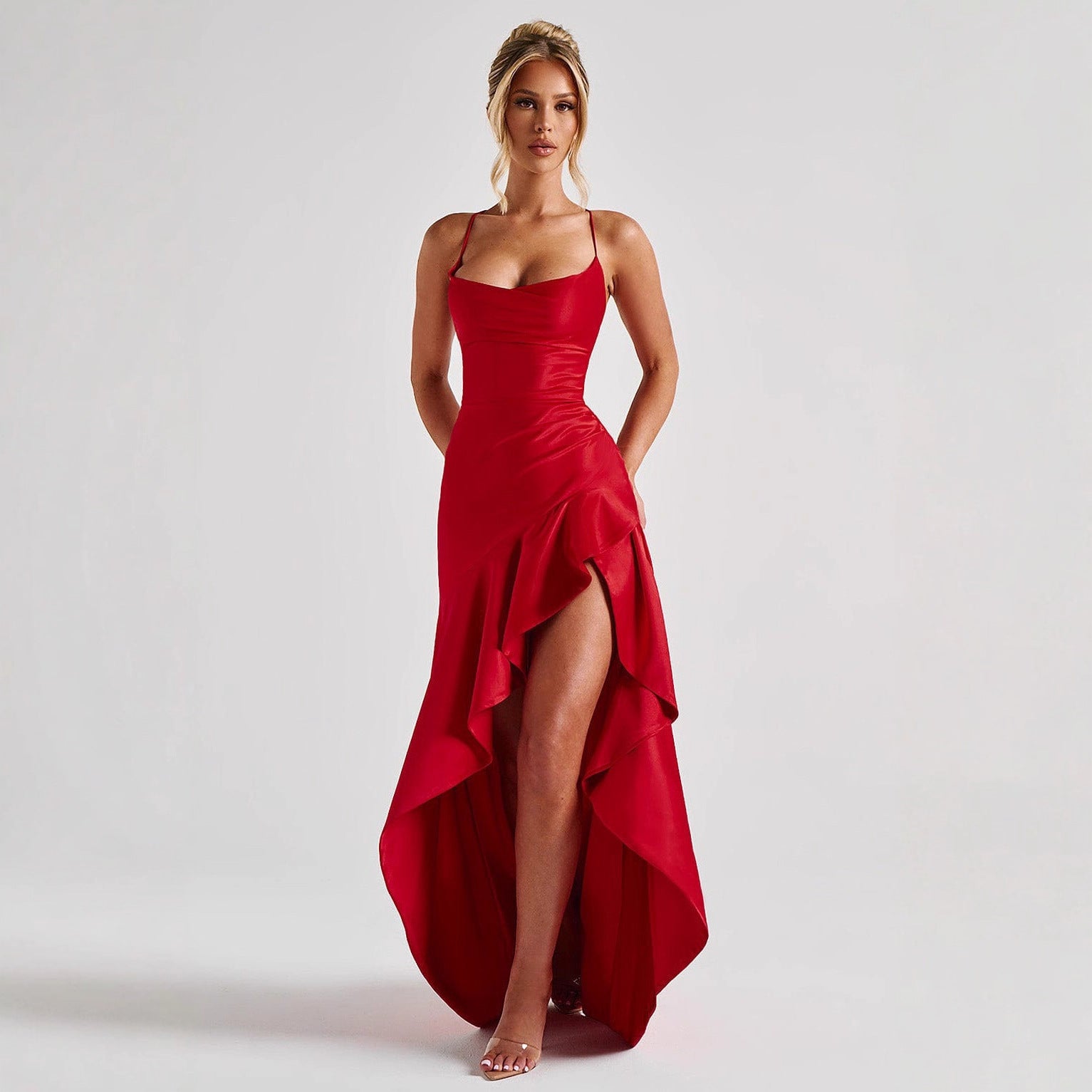 Women Sexy Strapless Maxi Dress 9