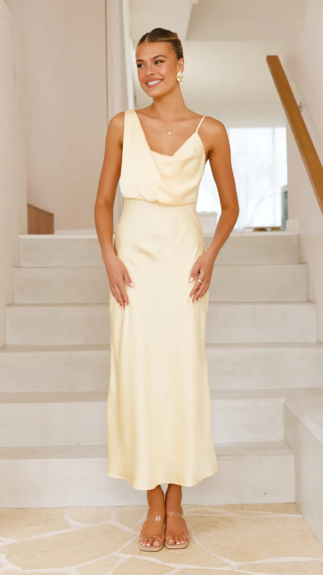 Women Summer Solid Satin Suspender Sexy Dress 16