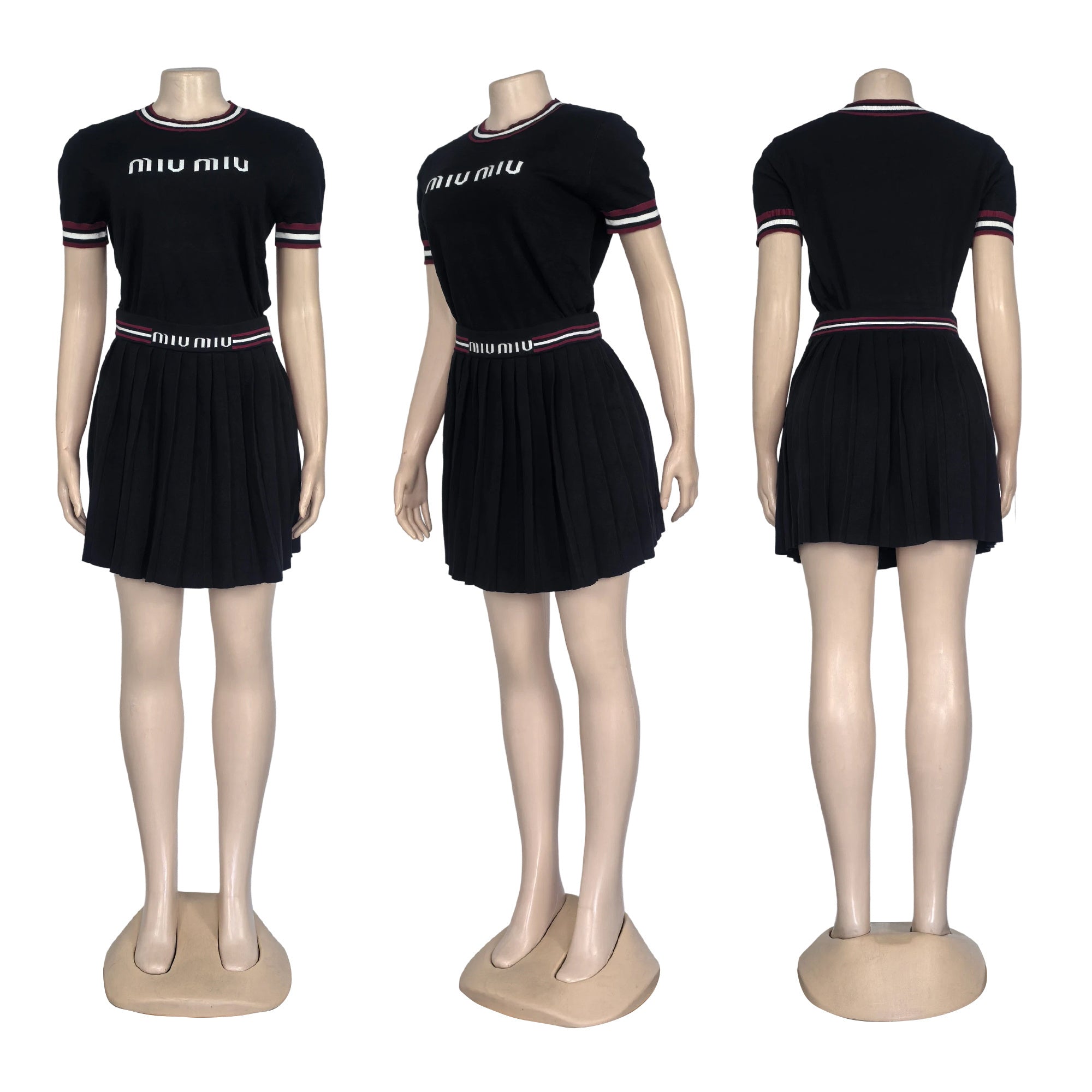 Women Summer Sexy Top and Pleated Skirt Two-Piece Set 5