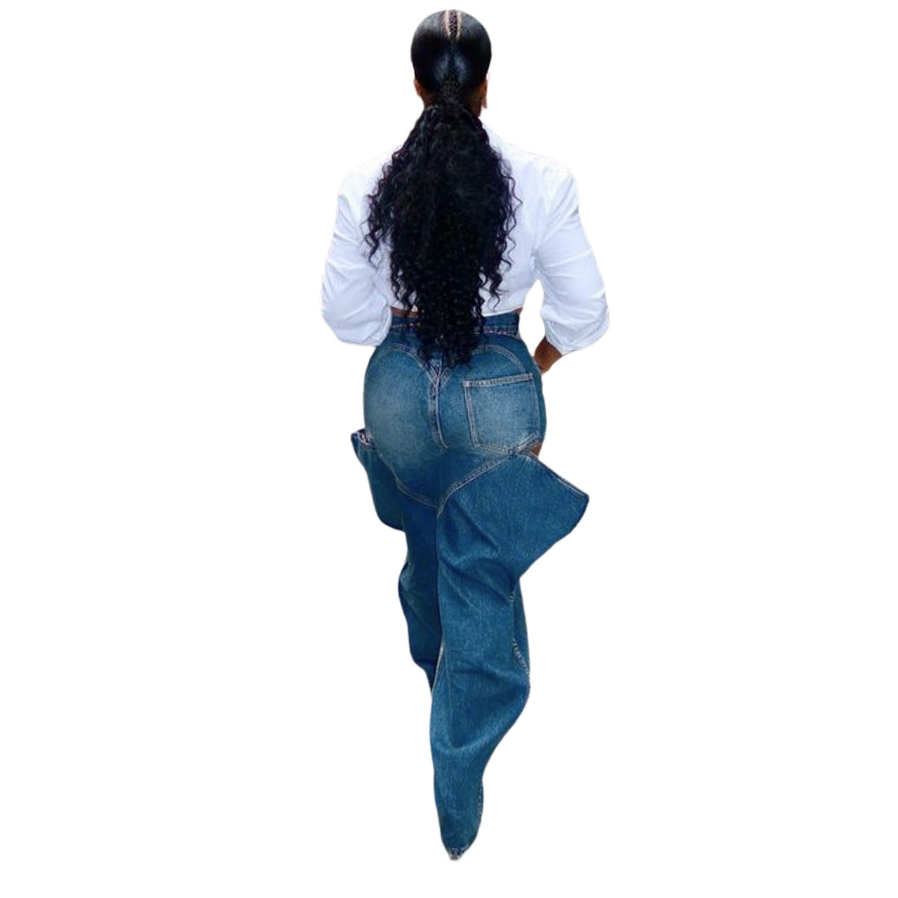 Stylish Stretch Ripped Hole Denim Pants 6