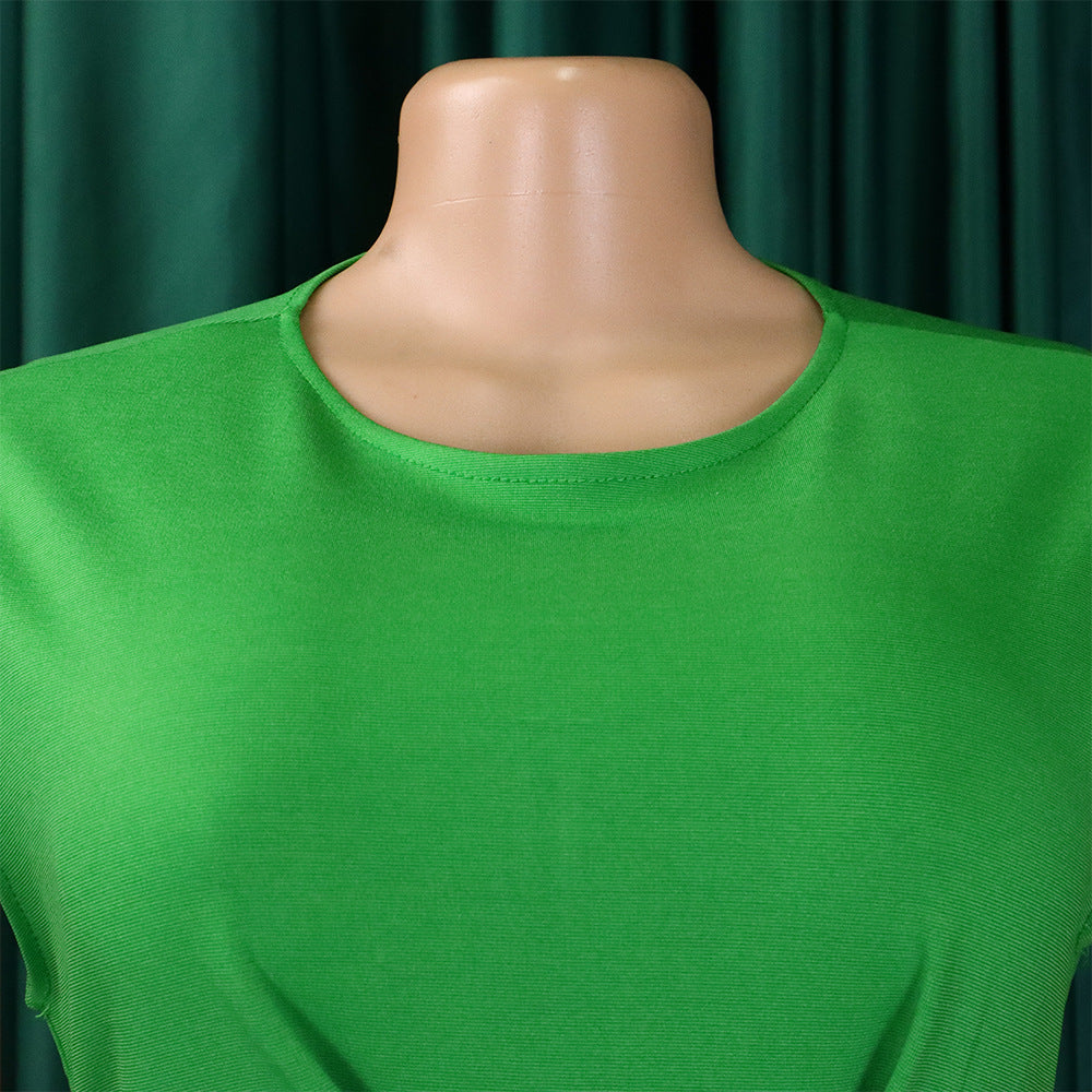 Women's Fashion Chic Elegant Pleated Bodycon Pencil African Dress 26