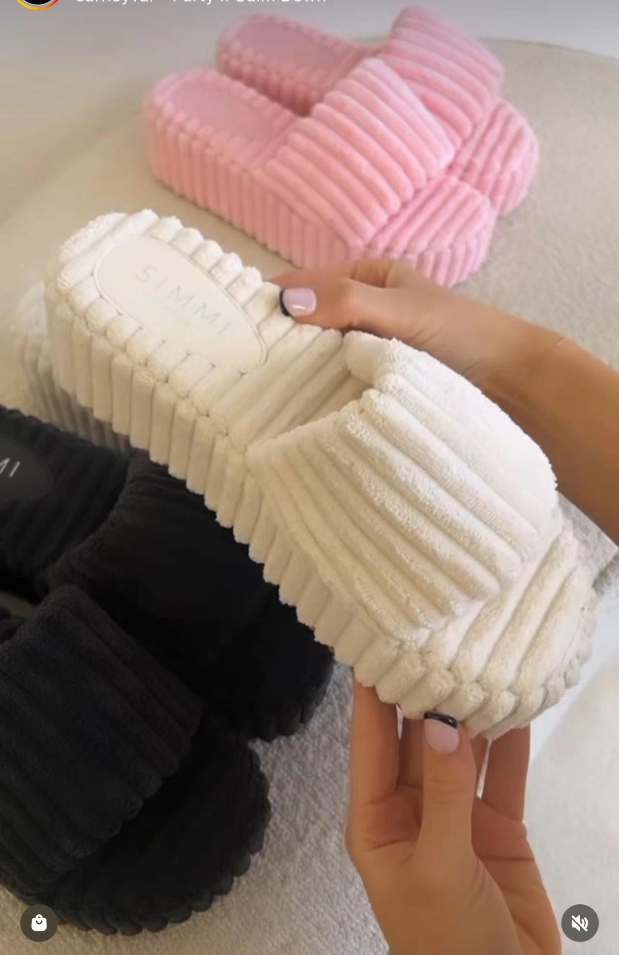 Plus Size Platform Outdoor Wear Fur Slipper