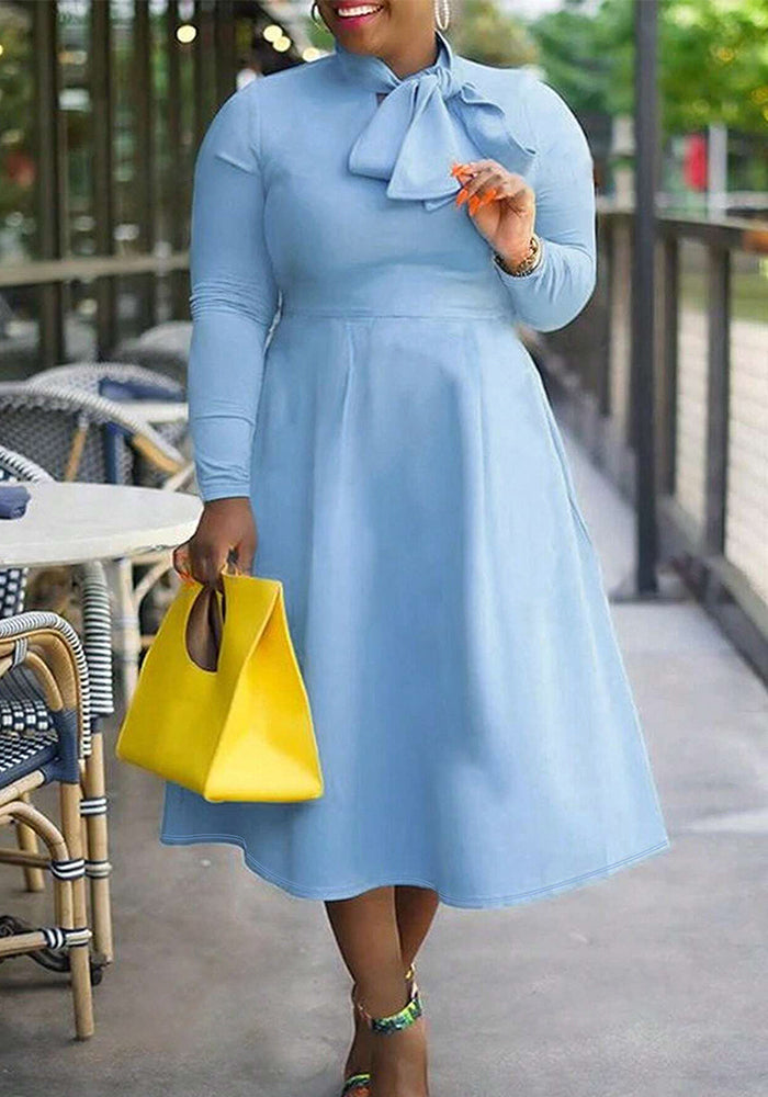 Women's Plus Size Slim Waist Elegant Dress