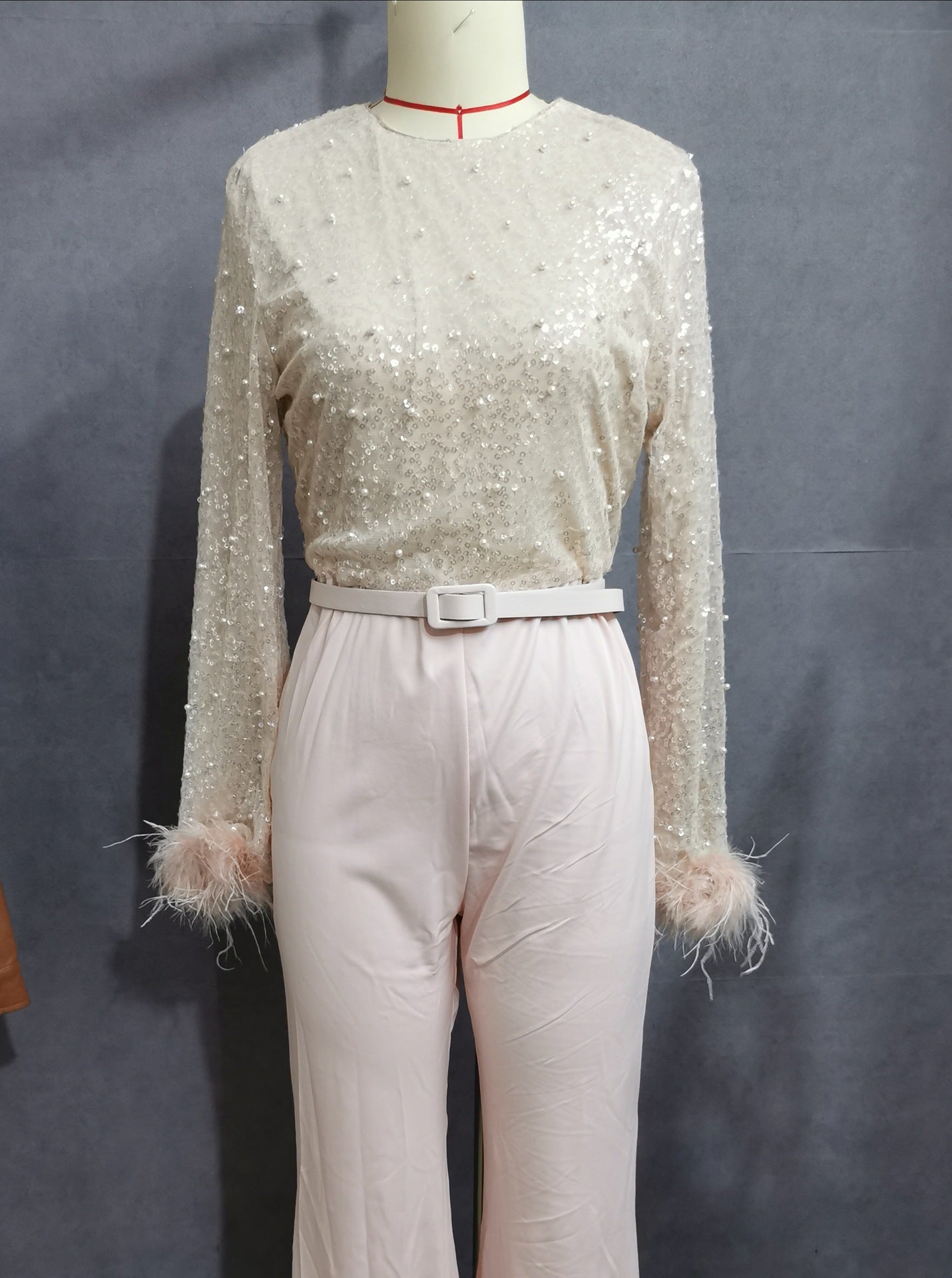 Women Feather Patchwork Jumpsuit 15