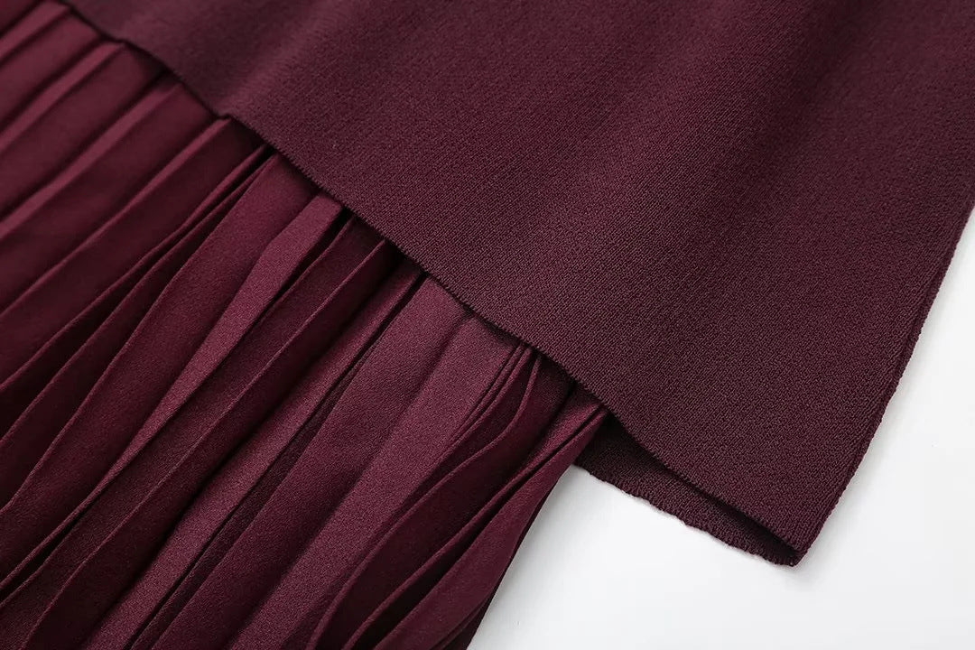 Women casual Knitting Patchwork skirt 22