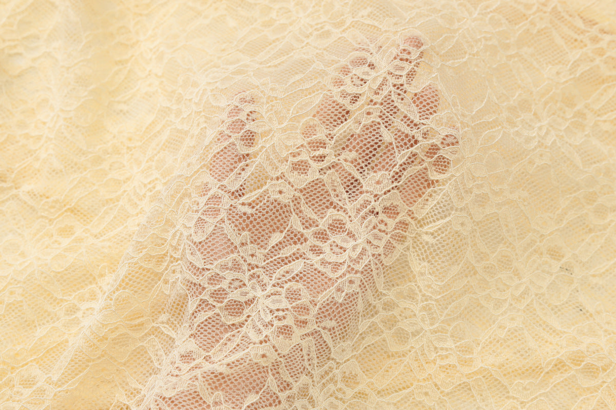 Women Summer Lace See-Through Ruffle Edge Crop Top and Skirt Two Piece Set 15