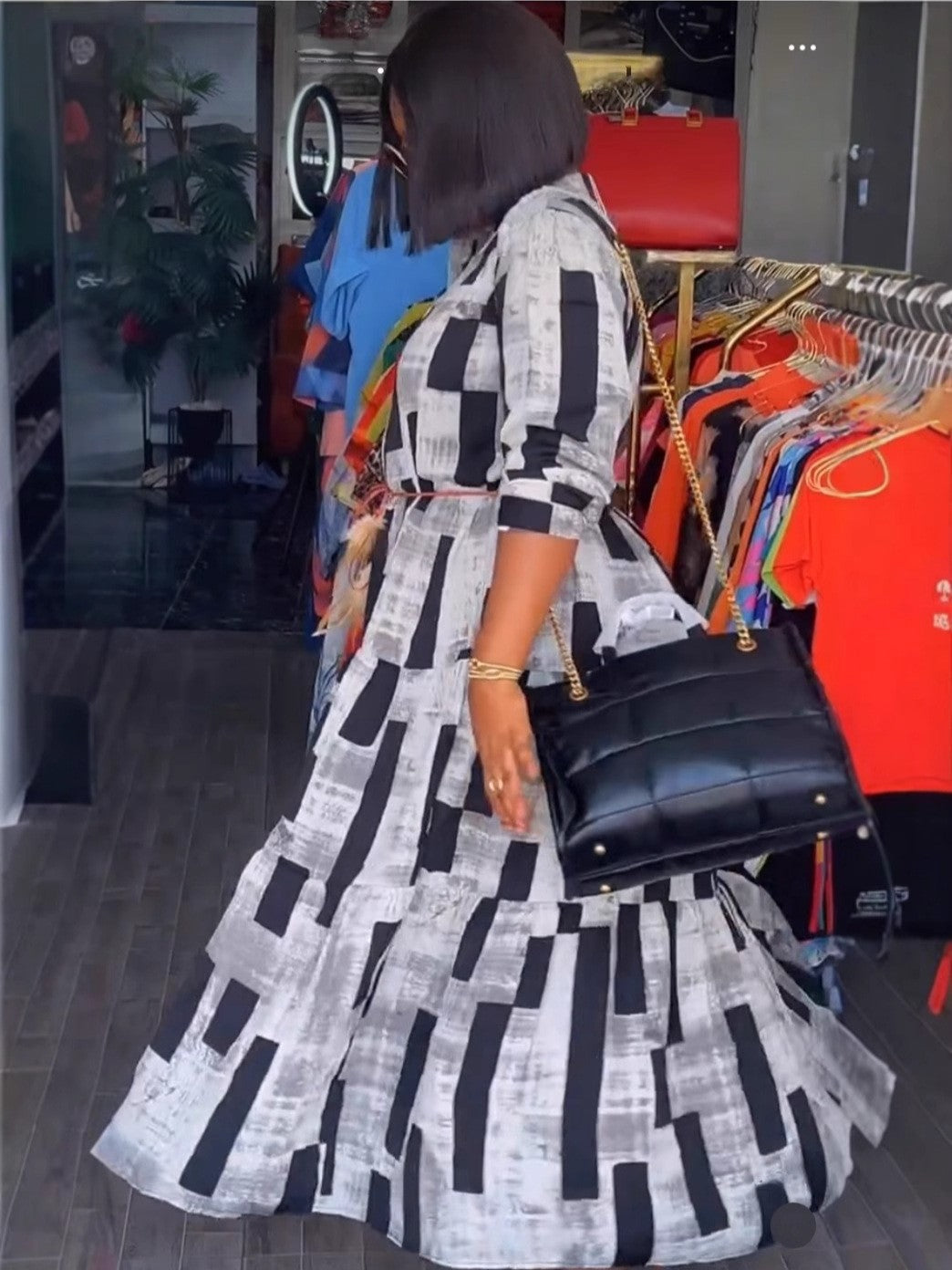 Plus Size Women Patchwork Maxi dress 5